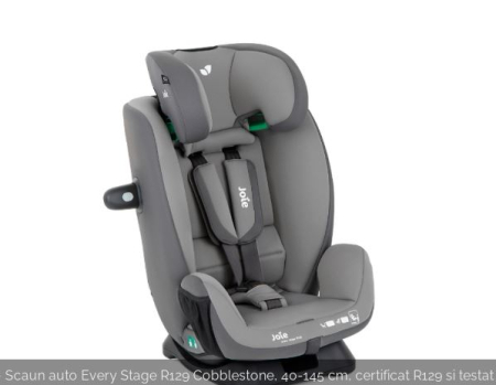 Joie - Scaun auto Every Stage R129 Cobblestone, 40-145 cm, certificat R129 si testat ADAC [3]