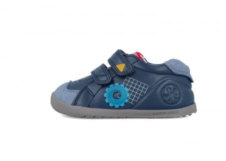 Pantofi copii baieti calapod lat din piele Biomecanics, Albastru - 241161-A183 [4]