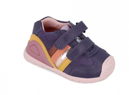 Pantofi copii fete din piele Biomecanics, Mov - 241110-D783 [1]