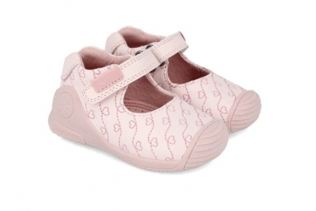 Primii pasi - Pantofi copii fete din piele Biomecanics, Roz - 241100-A779