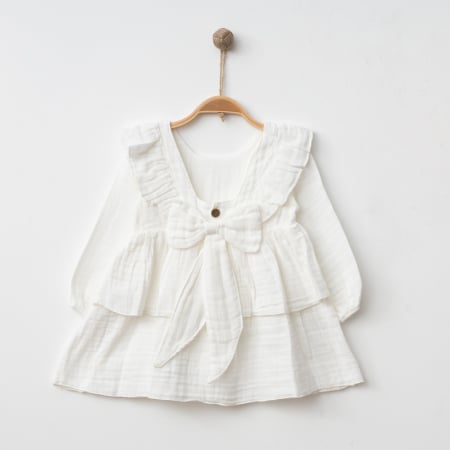 Rochie Fete Muselina Funda Alba [1]
