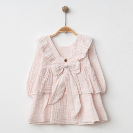 ROCHII - Rochie Fete Muselina Funda Roz