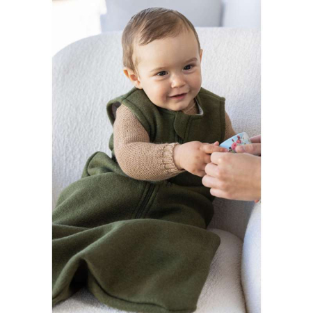 Sac de dormit fără mâneci din lână fiartă - Olive [1]