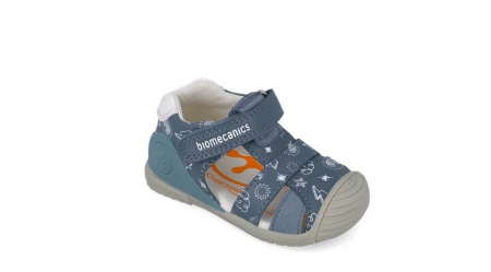 Sandale copii baieti din piele Biomecanics, Albastru - 252116-A556 [2]