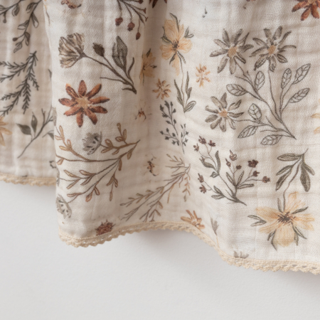 Set Rochie si Bandana Bebelusi Fete Muselina  Flori [2]