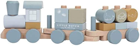 JUCARII - Trenuleț din lemn FSC pentru stivuire Blue