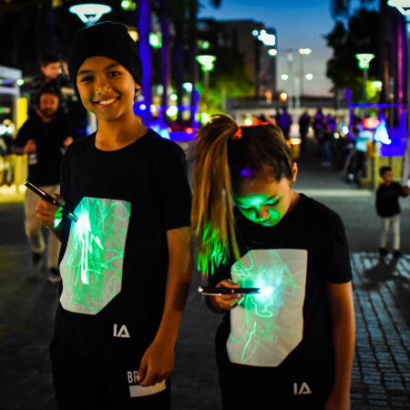 Tricou Copii Interactiv Luminat Negru-Verde Illuminated Apparel [3]