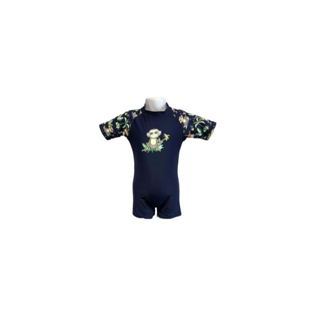 Costum de inot pentru bebelusi si copii, Marimea 4, Navy Jungle Banz