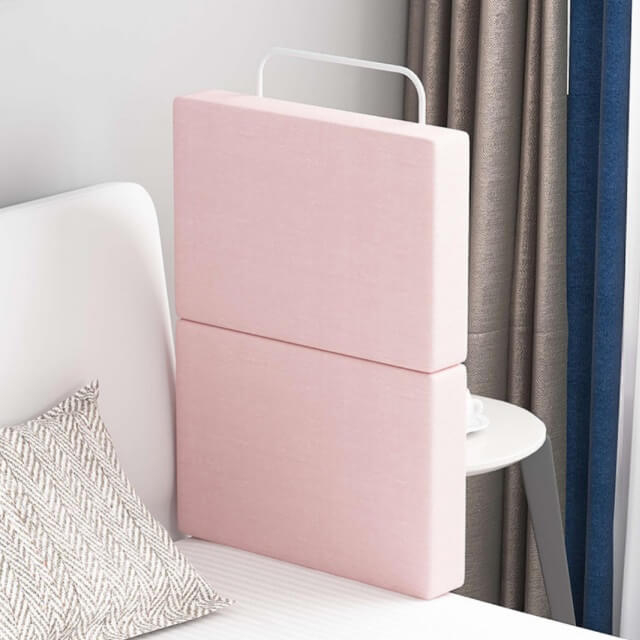 Produs resigilat - mini-bumper protectie pat, 60(l)x56(h) cm, roz pastel