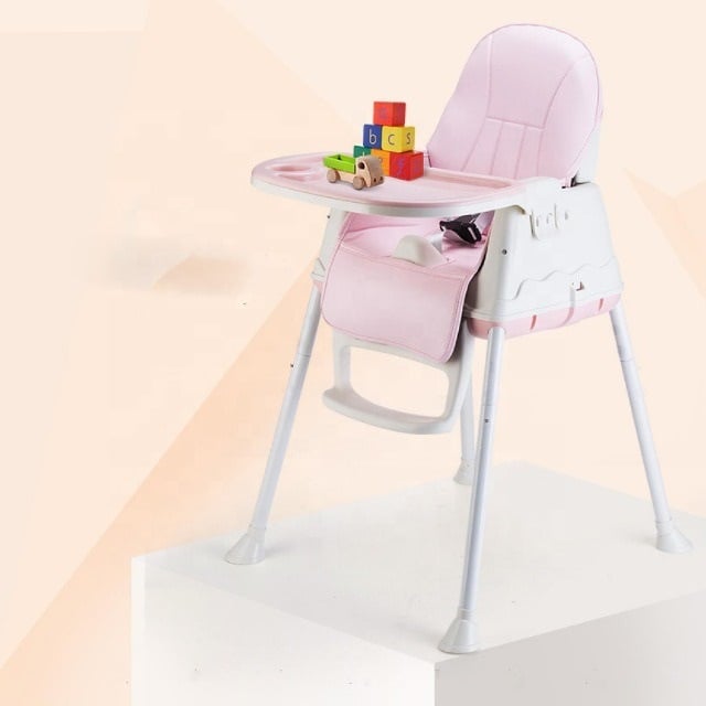 Scaun de masa 6 in 1 pentru bebelusi si copii, Roz Buy4Baby