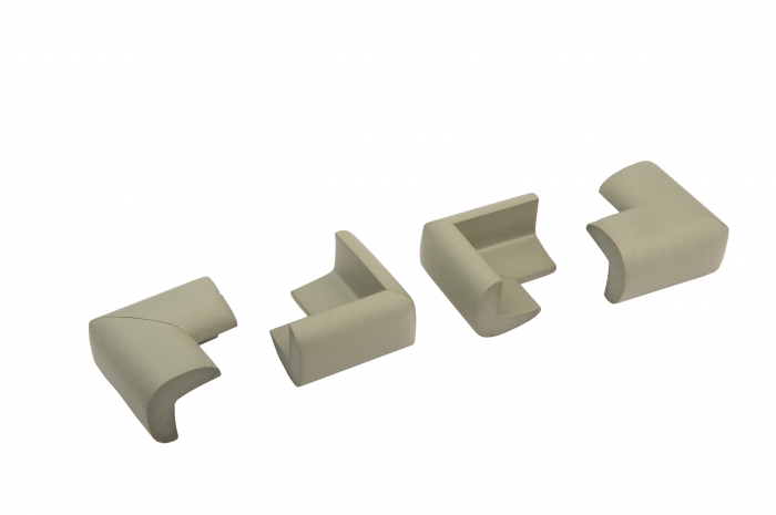 Set 4 bucati groase protectii colturi mobilier, 3.5x1.2x5.5 cm imagine