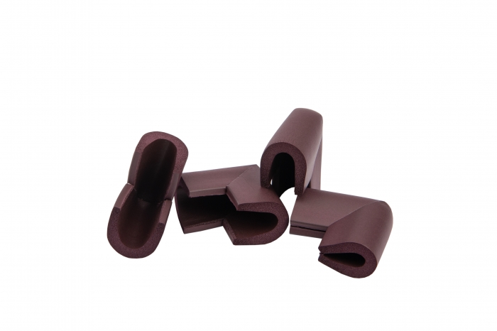 Set 4 coltare in forma u, 3.5x0.7x6 cm, grena