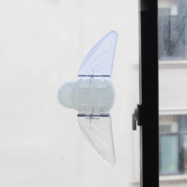 Siguranta fluture blocator usi si geamuri glisante, 17 x 6 x 0.5 cm, Transparent [2]