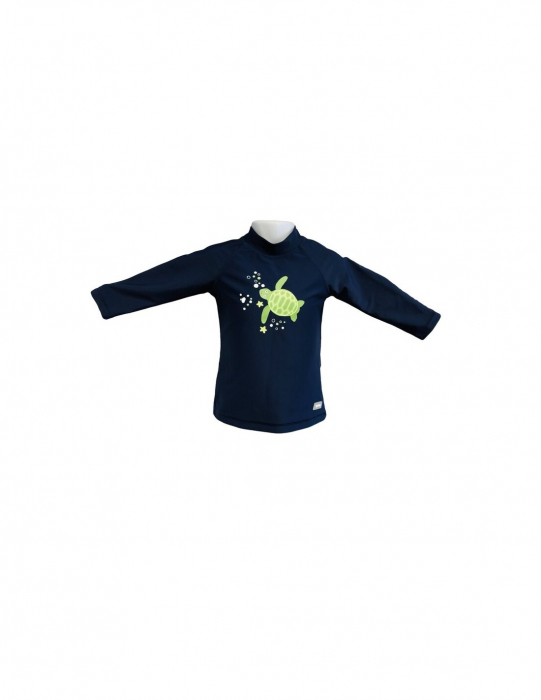 Tricou maneca lunga, anti-iritatii si cu grad mare de protectie solara, marimea 0, testoase