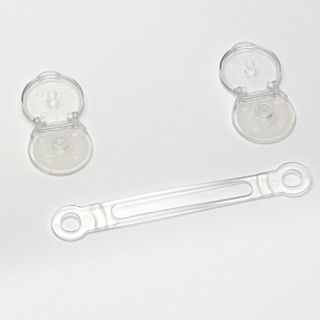Set 8 sigurante flexibile cu incuietoare dubla, silicon transparent, 15.5x3.5x1 cm [1]