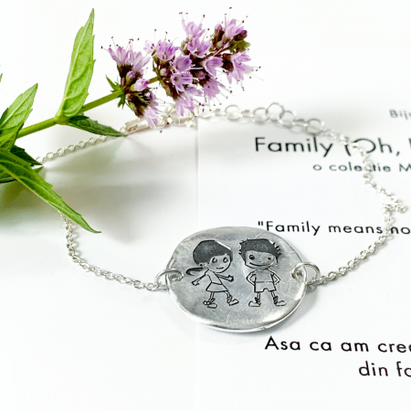 Family (Oh, boys&girls!) - Bratara Family (Oh, boys&girls!) ban 20 mm valurit - argint 925