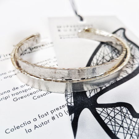 Bratari - Bratara BASICS Cuff Ciocanita muchii - argint 925