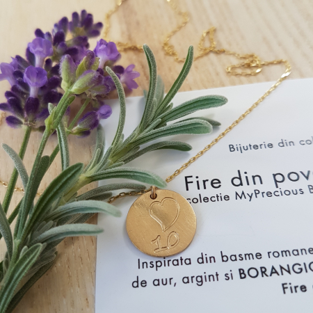 Colier Custom Made - ban gravat și lanț - aur 14k [3]