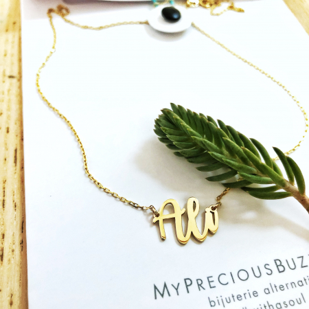 Colier Custom Made cu nume / litere / cuvant - aur 14k [5]