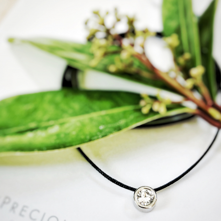 Colier Fire din poveste cu diamant natural - aur 14k [4]
