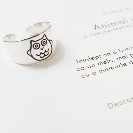 Inele - Inel Animal Instinct - inel reglabil, de picior - argint 925
