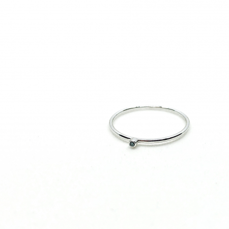 Inel Fire din poveste cu diamant natural negru 1,3 mm - aur 14k [2]
