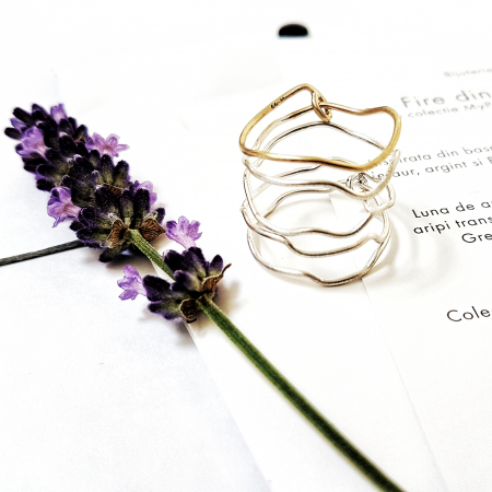 Inele - Inel Fire din poveste - fire aur in 2 culori - aur 14k