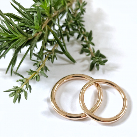 BRIDAL - Verighete Loove - Tubulare - aur 14k