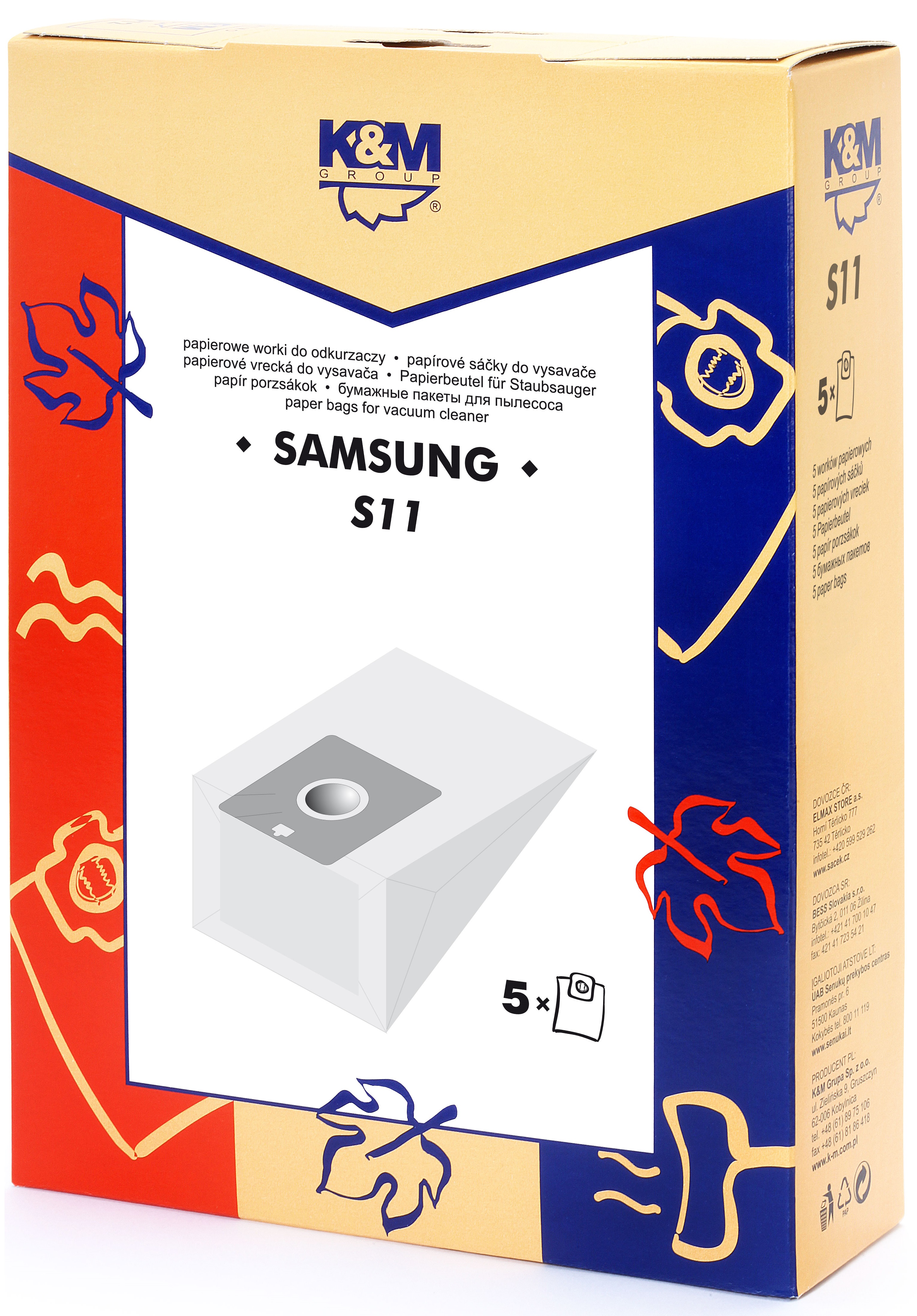 Sac aspirator Samsung VP77, hartie, 5X saci, K&M [1]