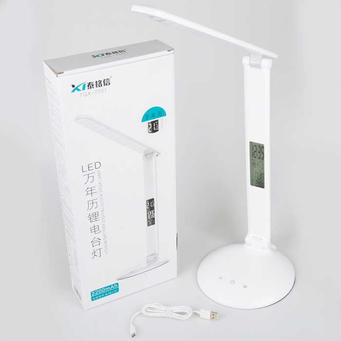 Lampa birou multifunctionala LED, 6W, touch,termometru,calendar alarma [1]