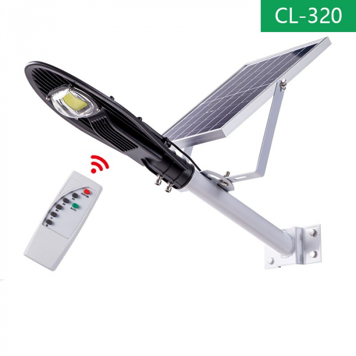 Reflector Stalp iluminat exterior panou solar proiector LED 30w suport prindere [2]