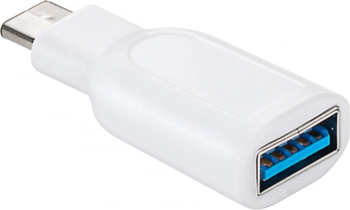 Adaptor USB 3.0 A mama - USB-C tata alb, Goobay [1]
