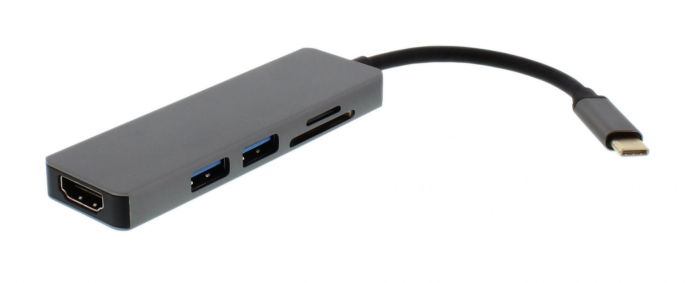 Adaptor USB-C - HDMI, 2xUSB3.0, cititor card [1]
