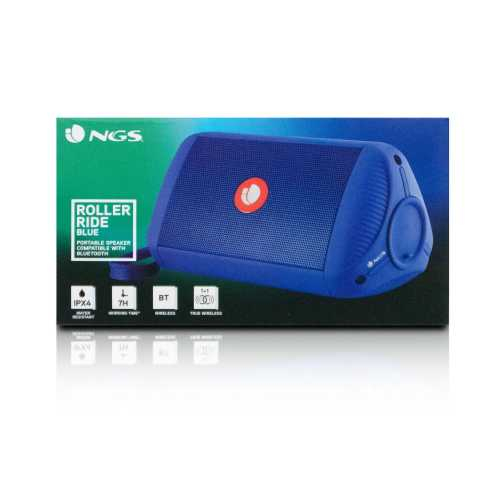 Boxa portabila Bluetooth NGS Roller Ride, 10W, Aux, MicroSD, IPX4, albastru [4]
