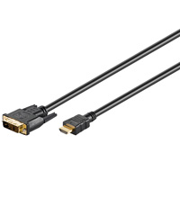 Cablu HDMI/DVI-D HDMI tata - DVI-D (18+1) tata cu contacte aurite 5m [1]