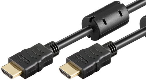 Cablu HDMI tata - HDMI tata cu Ethernet contacte aurite 5m Goobay [1]