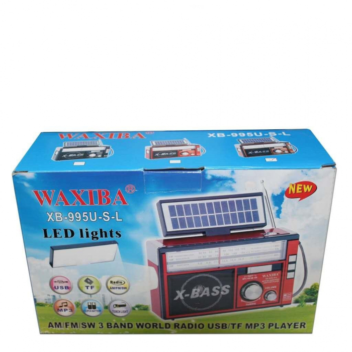 Radio portabil Solar 3 benzi, Bluetooth USB Card Funcție Lampă [9]