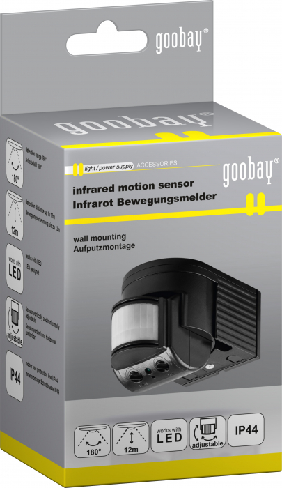 Senzor de miscare cu infrarosu pentru interior si exterior, Goobay [1]