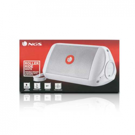 Boxa portabila Bluetooth NGS Roller Ride, 10W, Aux, MicroSD, IPX4, alb [3]