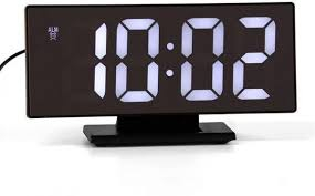 Ceas digital LED tip oglinda cu afisaj calendar, alarma, temperatura [5]
