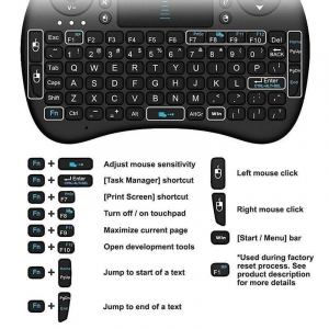 Tastatura Wireless Air Mouse Touchpad Android Tv Si Mini Pc [2]