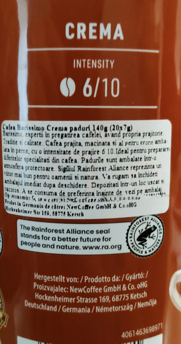 AMAROY Barissimo Crema Paduri Discuri Senseo 62mm Monodoze 20buc 140g [4]
