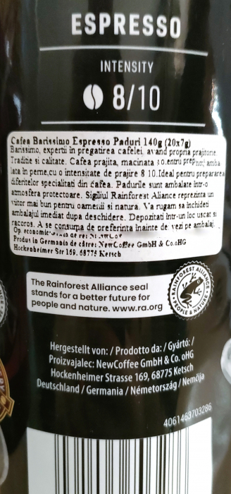 AMAROY Barissimo Espresso Paduri Discuri Senseo 62mm Monodoze 20buc 140g [4]