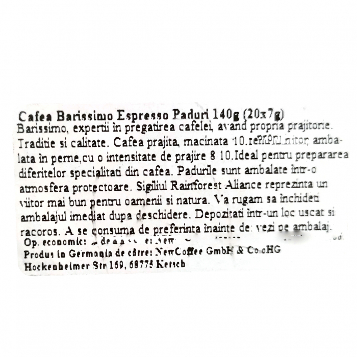 AMAROY Barissimo Espresso Paduri Discuri Senseo 62mm Monodoze 20buc 140g [5]