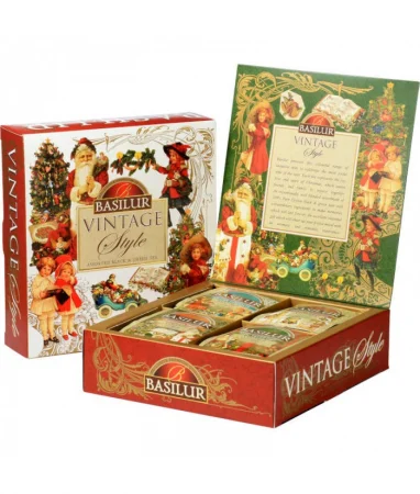 BASILUR Christmas Vintage Style Ceai Negru si Verde 40 Plicuri 75g [4]