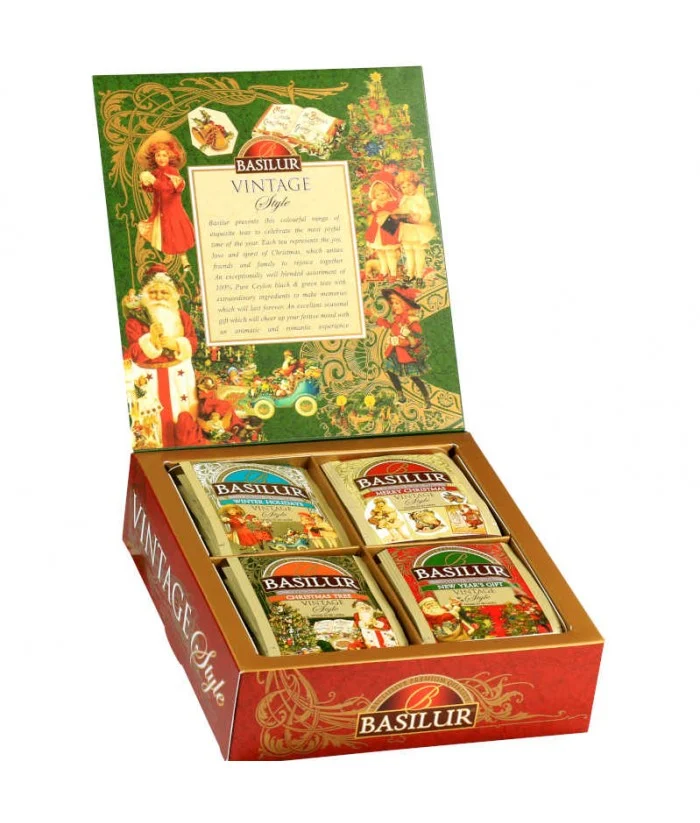 BASILUR Christmas Vintage Style Ceai Negru si Verde 40 Plicuri 75g [3]
