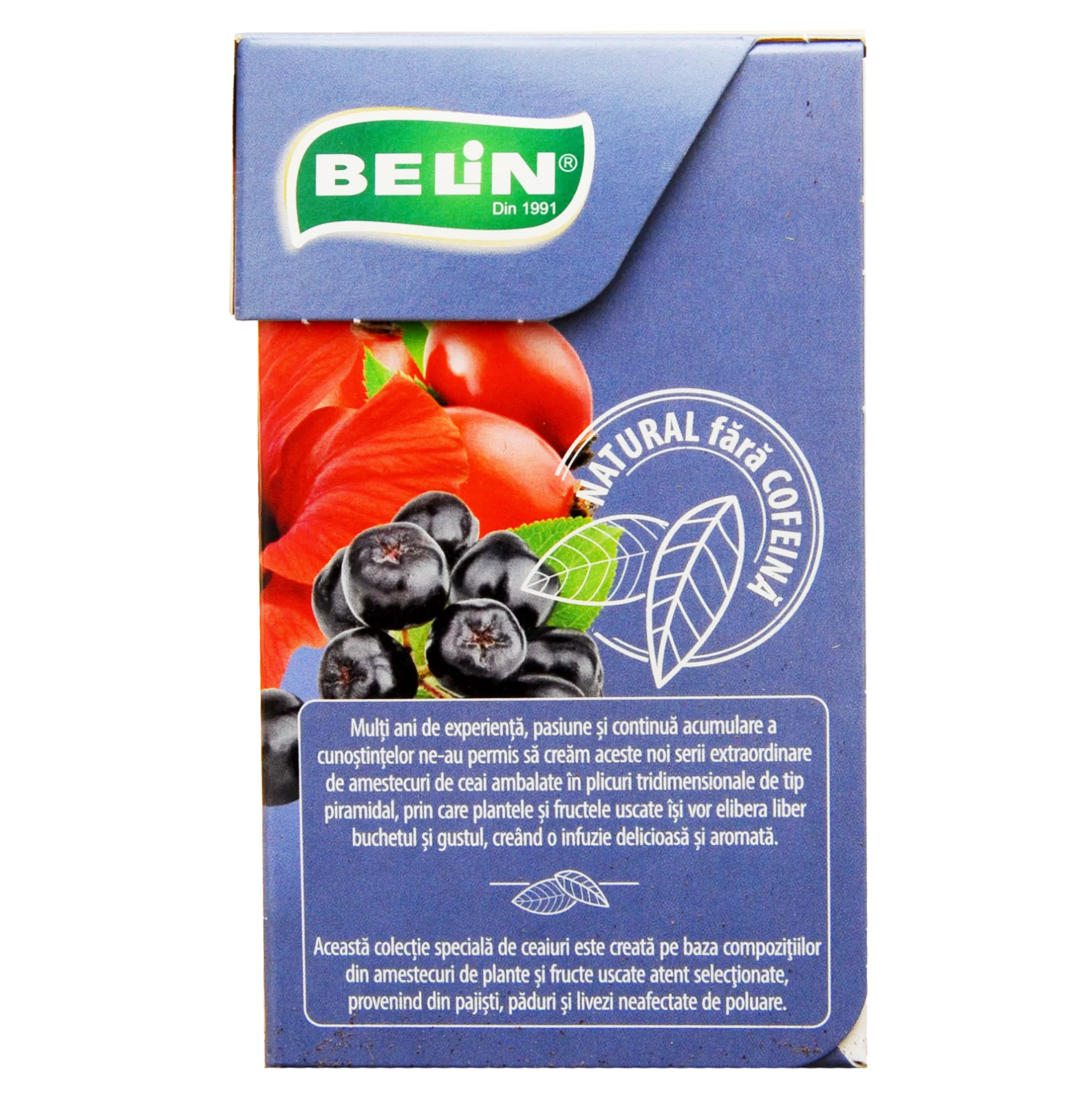 BELIN Piramide Ceai cu Fructe de Padure Albastre - Ceai de Fructe Aromatizat - 20 Plicuri x 2g [3]