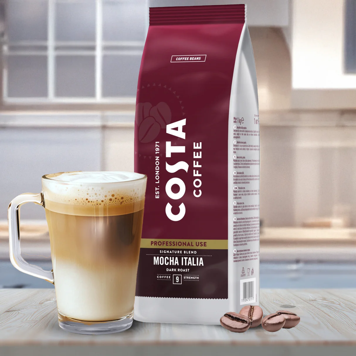 COSTA Signature Blend Mocha Italia Dark Roast - Prajire Intensa -  Cafea Boabe 1Kg [3]