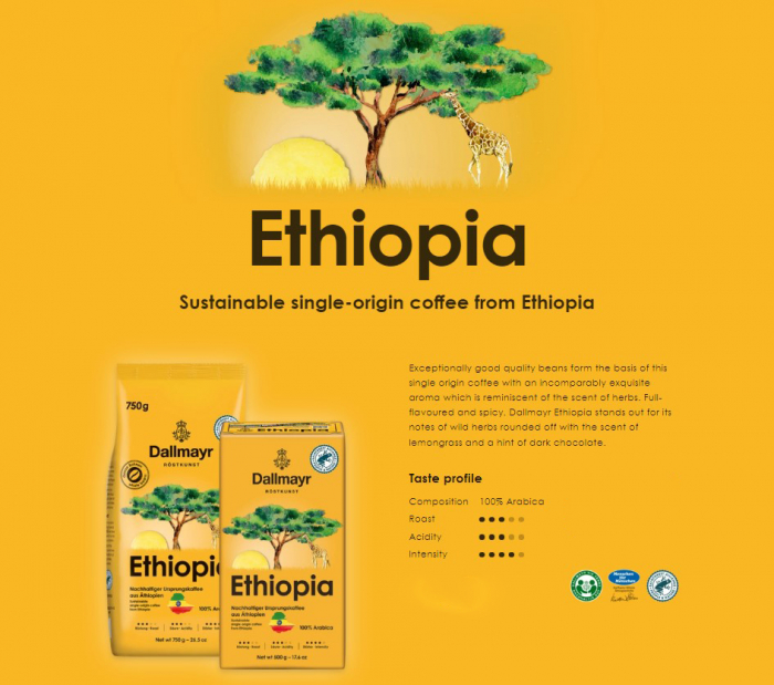 DALLMAYR Ethiopia Cafea Boabe 500g [3]
