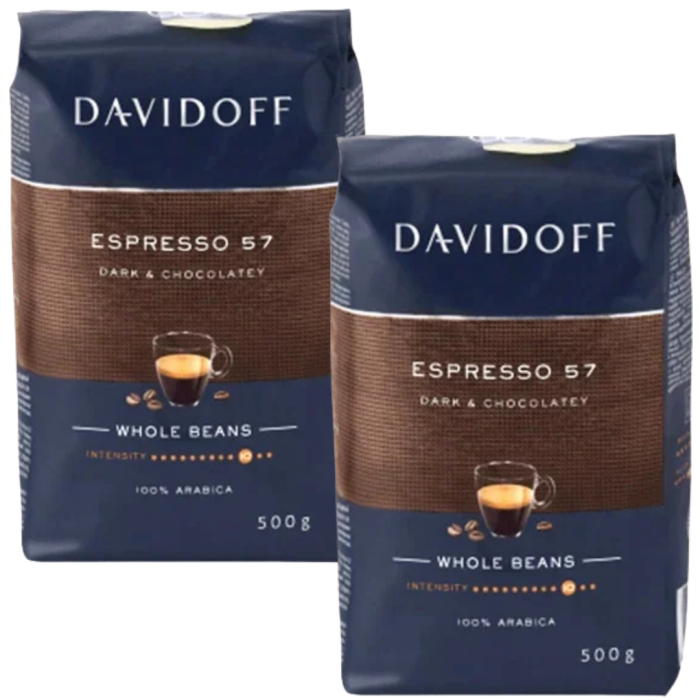 DAVIDOFF Espresso 57 Dark & Chocolatey Cafea Boabe 1Kg (2x500g) [3]